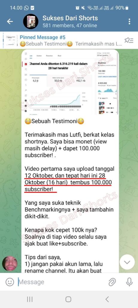 Testi Mas Pristian 16 Hari Bisa Monet dan Tembus 100 Ribu Subscriber