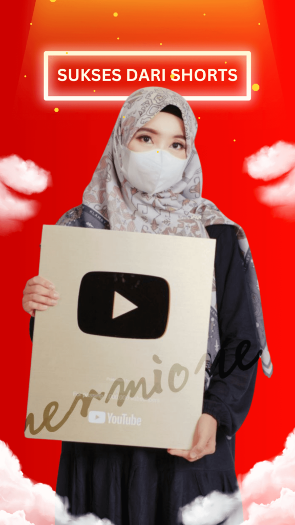 foto gold play button mbak vita