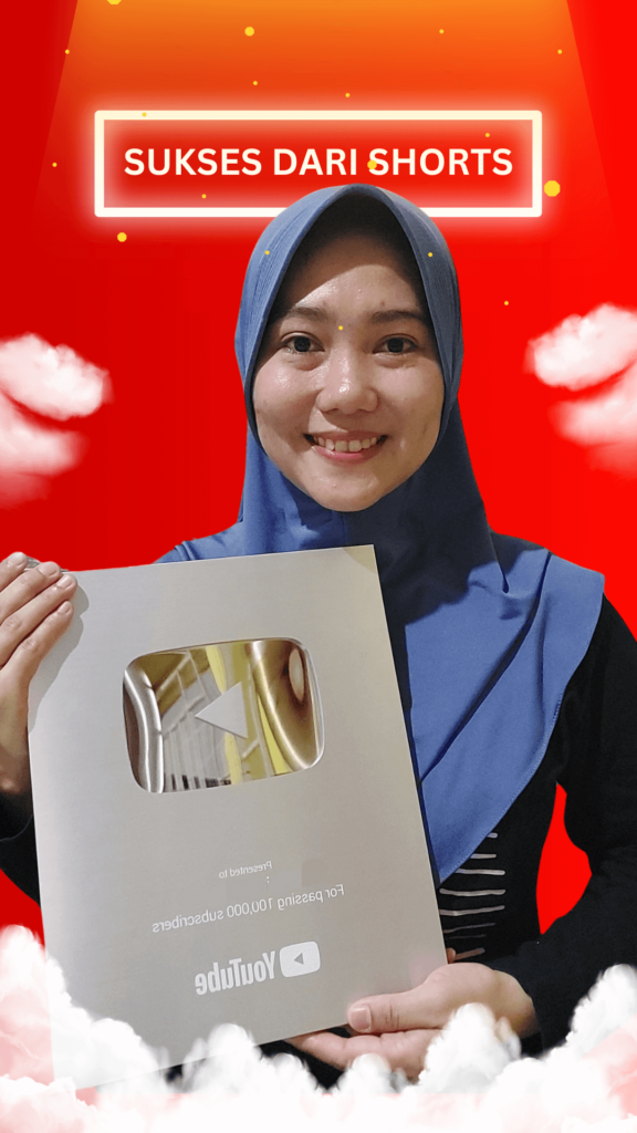 foto silver play button mbak fitriani