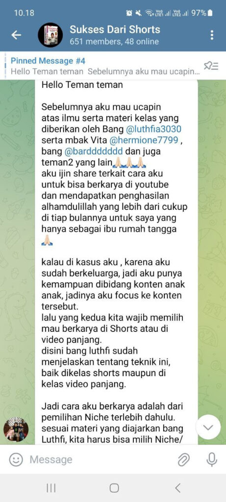 testi member sukses dari shorts mbak fitri 1