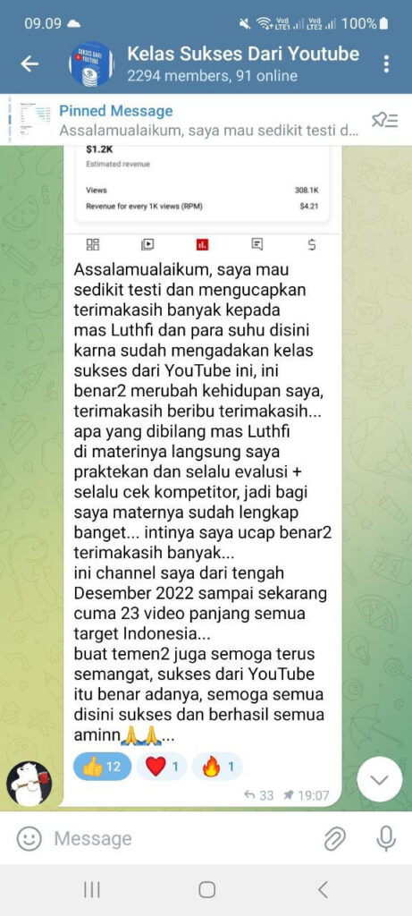 testi member sukses dari youtube catur teguh pamungkas 2